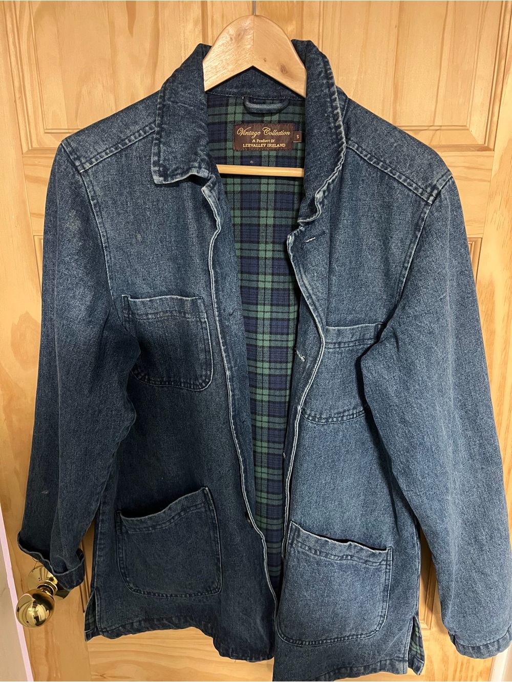 Unisex Vintage Collection Lee Valley Ireland Plaid Lined chore Jacket